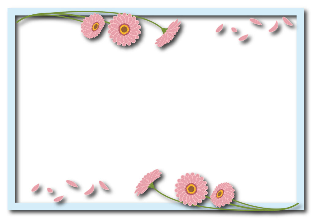 お花屋さんでも人気のピンクのガーベラのお花をフレームにしました。ピンク色のガーベラの花言葉は、「感謝」「思いやり」など、優しく、温かい感情、感謝の気持ちが含まれ