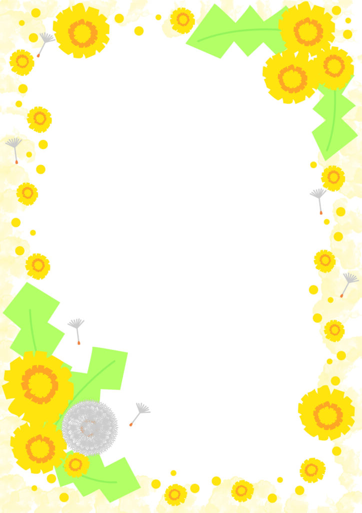 親しみやすいタンポポの花と綿毛