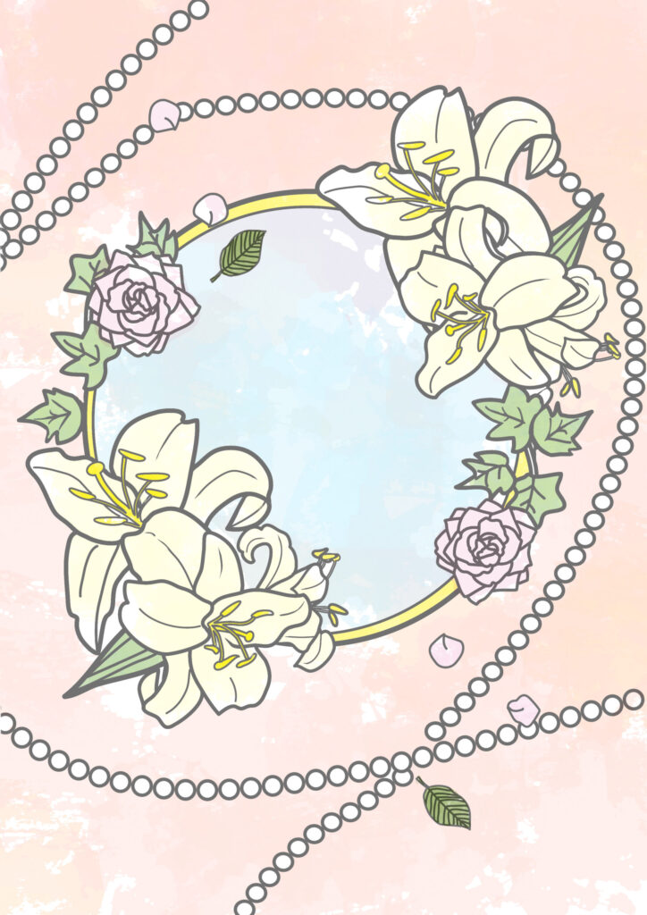 塗り絵 植物 モノクロ