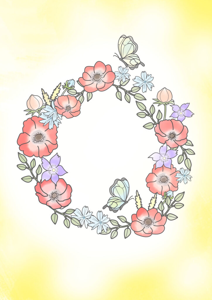 塗り絵 植物 プリント