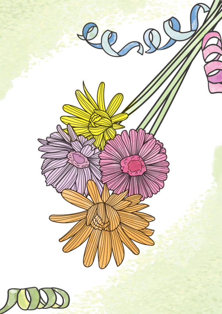 塗り絵 植物 JPG
