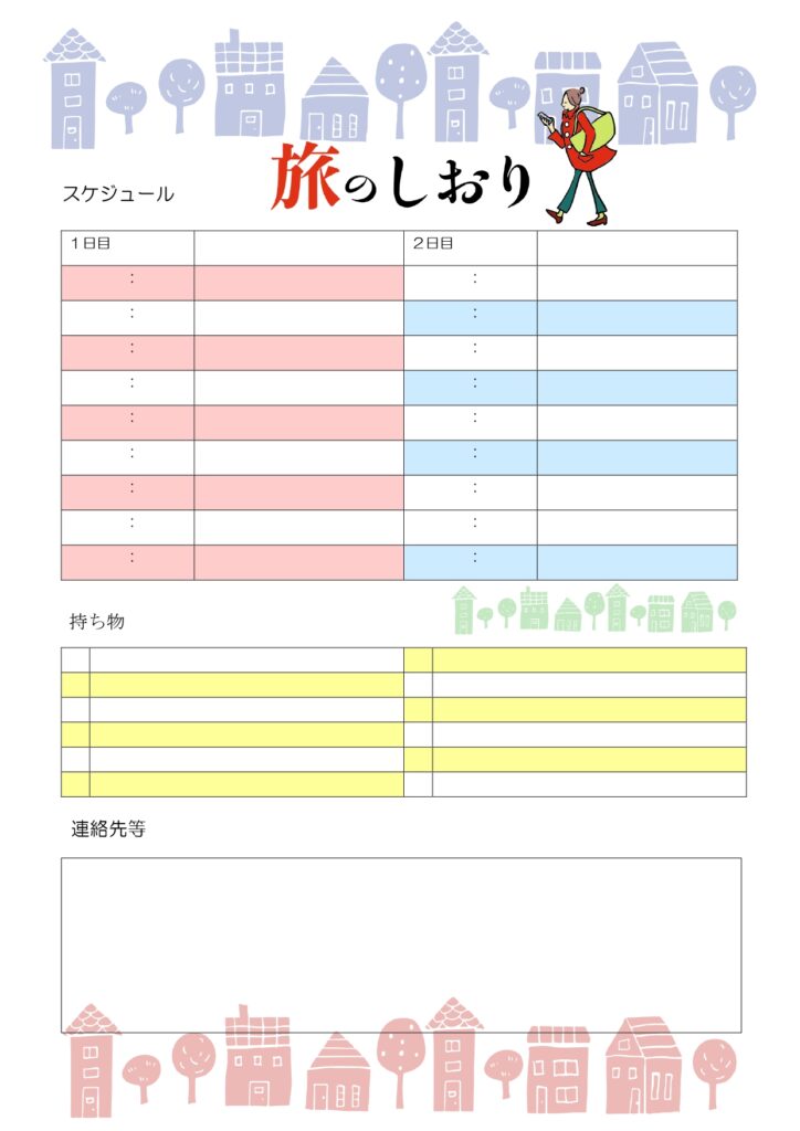 【旅のしおり】女性誌の１ページ