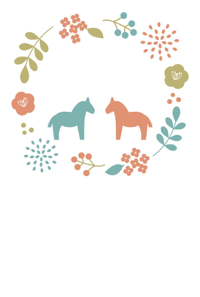 年賀状 2026年（丙午・午年）イラスト入り年賀状の素材 2026年