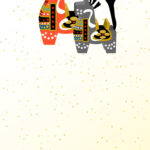 年賀状 2026年（丙午・午年）イラスト入り年賀状の素材 馬