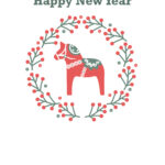 年賀状 2026年（丙午・午年）イラスト入り年賀状の素材 馬