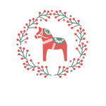 年賀状 2026年（丙午・午年）イラスト入り年賀状の素材 北欧