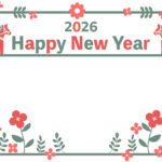 年賀状 2026年（丙午・午年）イラスト入り年賀状の素材 馬