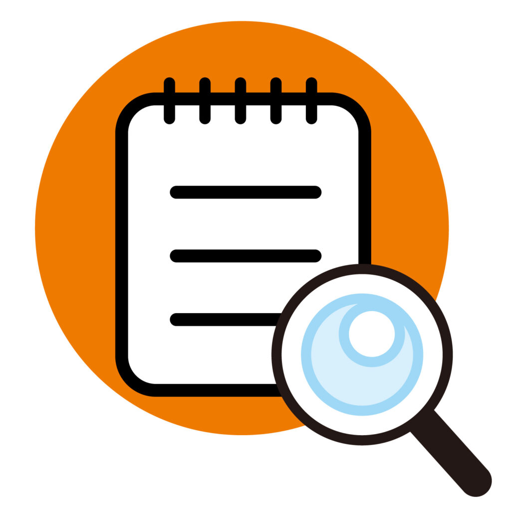 オレンジ背景のかわいいビジネス