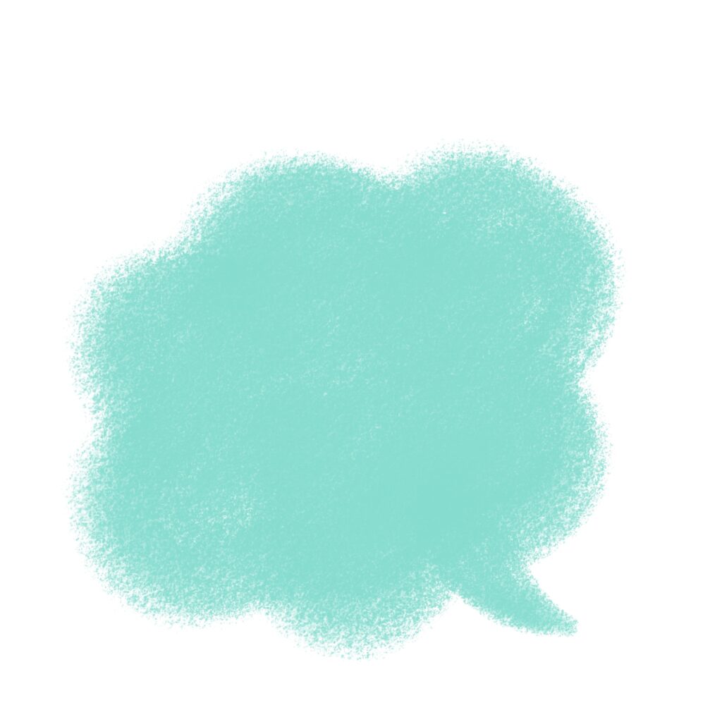 クレヨンタッチで描かれたミント