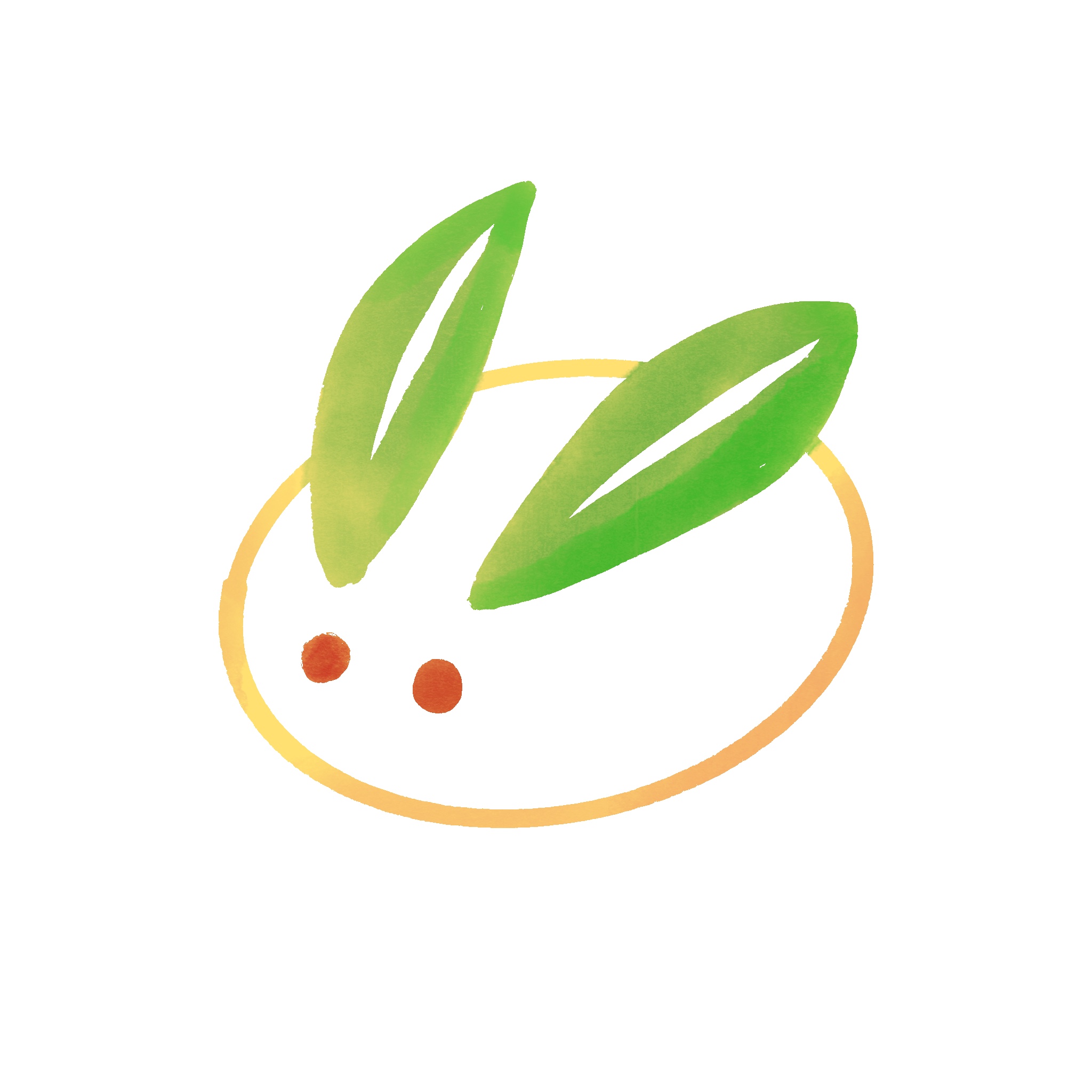 葉っぱの耳と赤い実の目を持つ雪うさぎのイラストです。赤い実の目と、葉っぱの耳という伝統的な日本の冬のモチーフであり、特に年末年始やお正月、和風デザイン、冬素材な