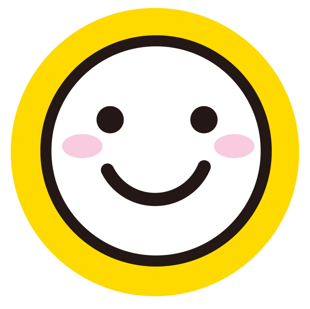 ニコニコ笑っている笑顔の顔アイ