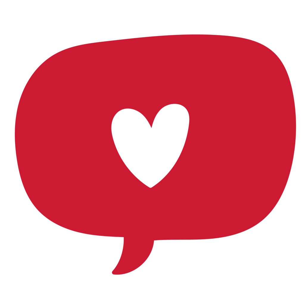 大きな白いハートが中央に描かれ