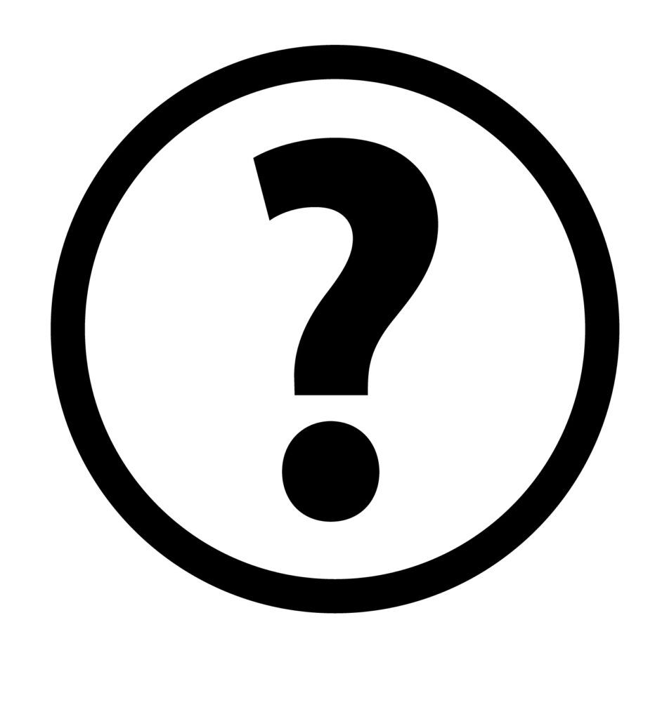 はてなマークのかわいいモノクロ