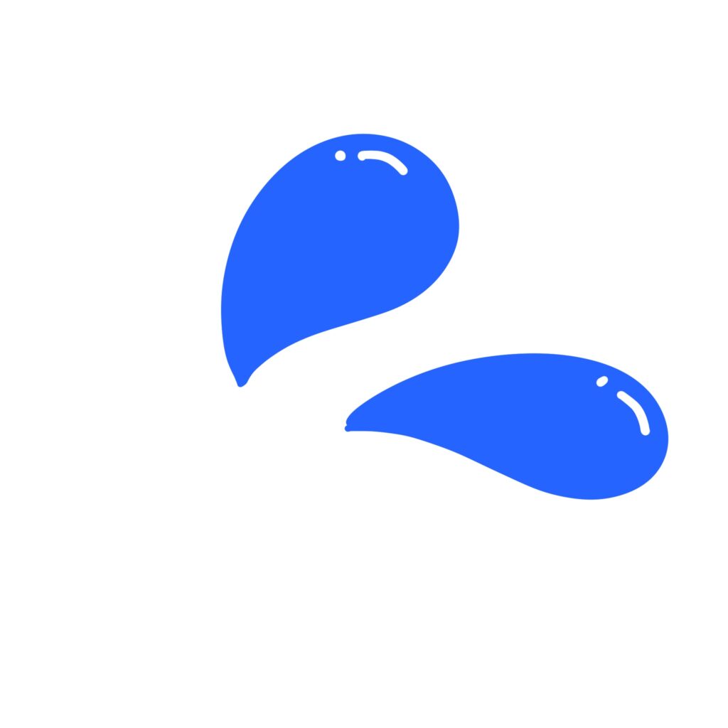 シンプルな青いしずく（水滴・汗