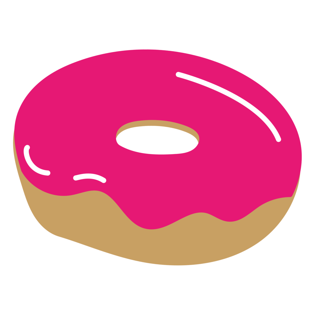 ピンク色のアイシングが美味しそ