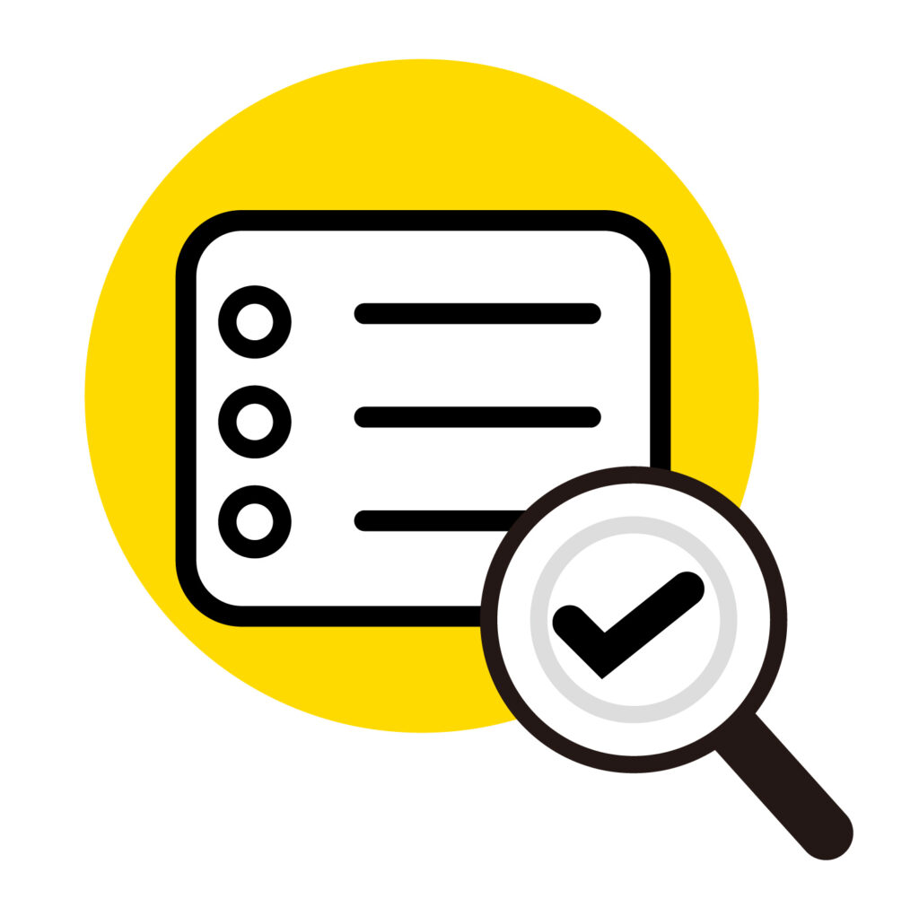 かわいいチェックマークのついた