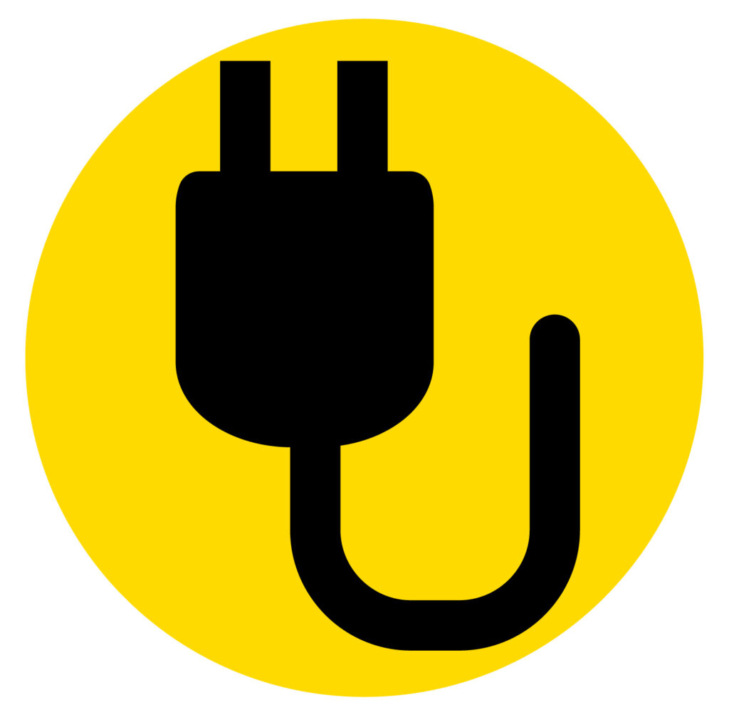 電源、コンセント、充電といった