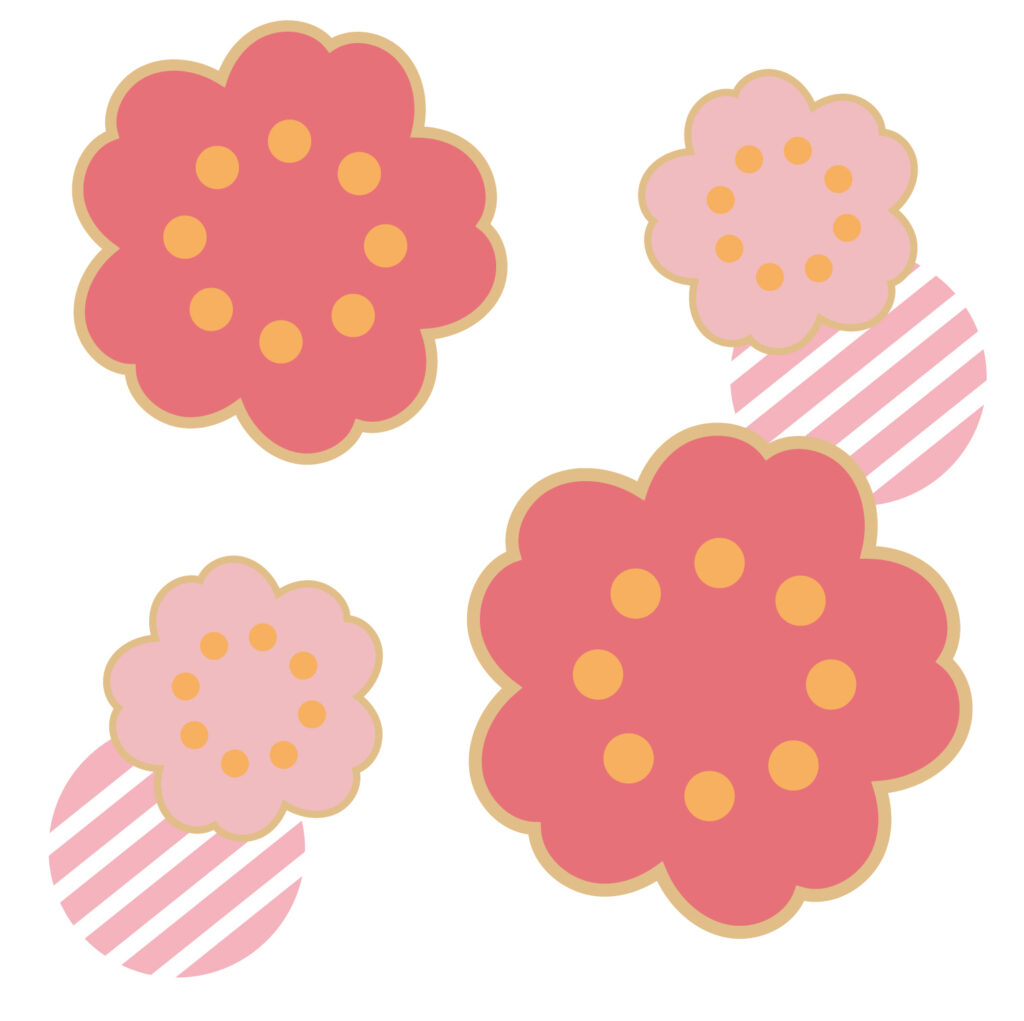 かわいいお花のイラストです。 