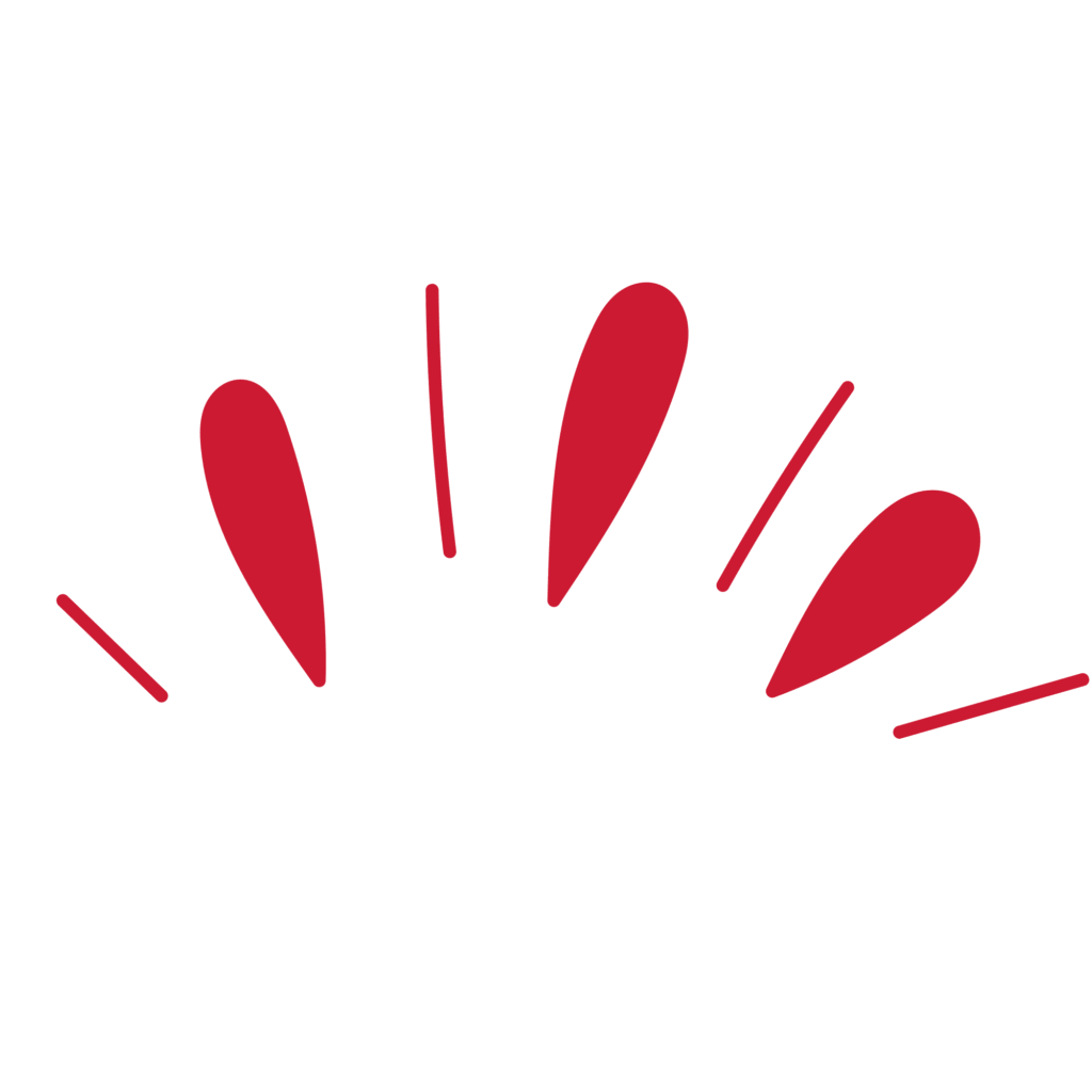 下部から上に向かって放射状に広