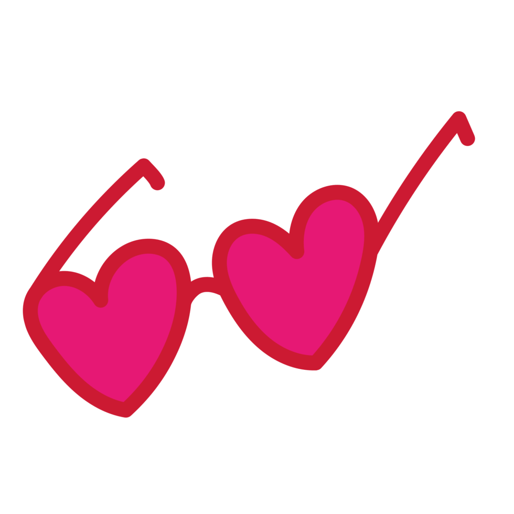 ロマンスを感じさせる、ハート型