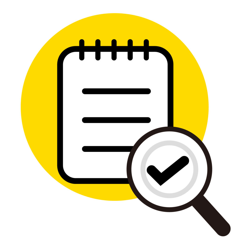 かわいいチェックマークのついた