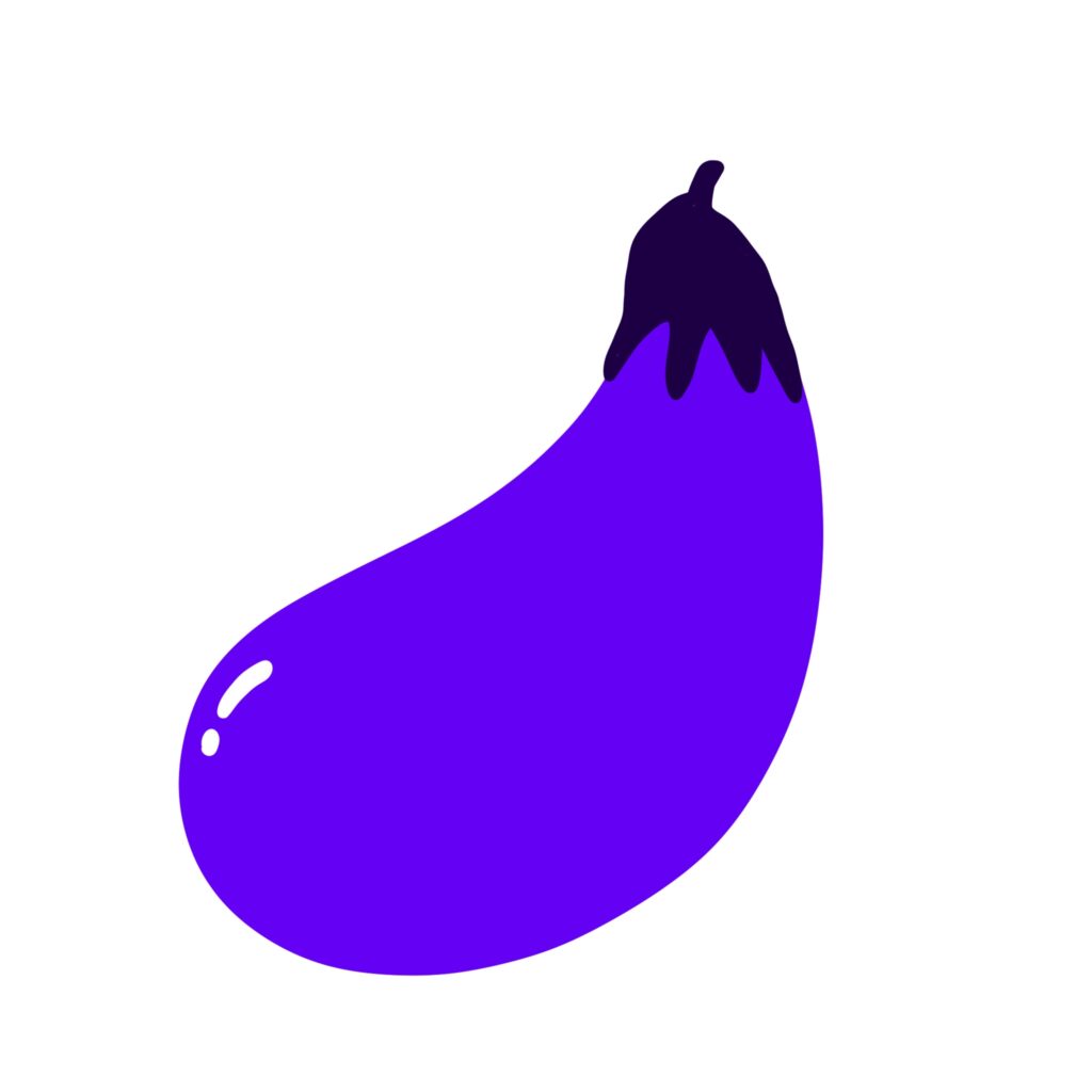 なす（ナス）のシンプルなイラス