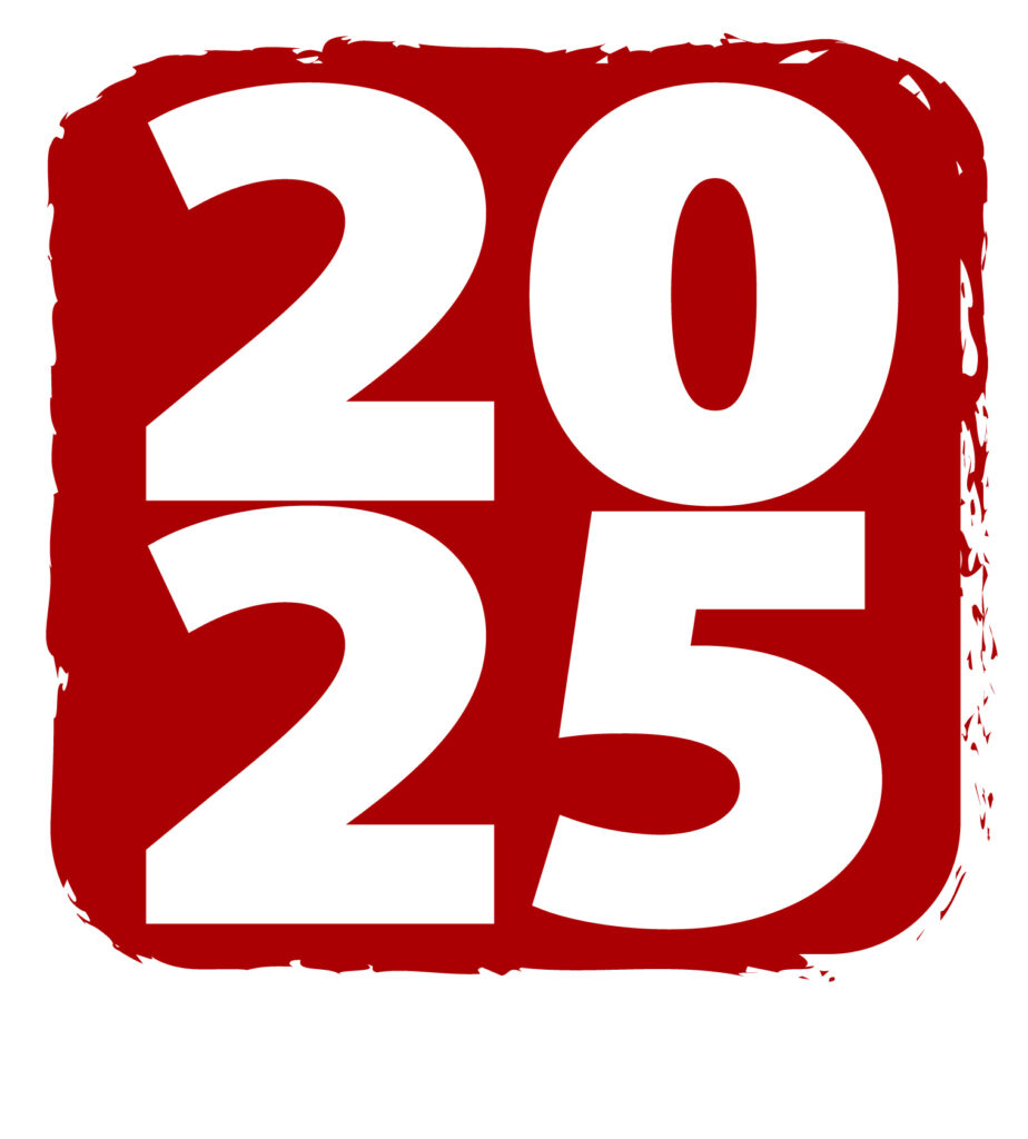 ２０２５年の西暦のスタンプ風ア