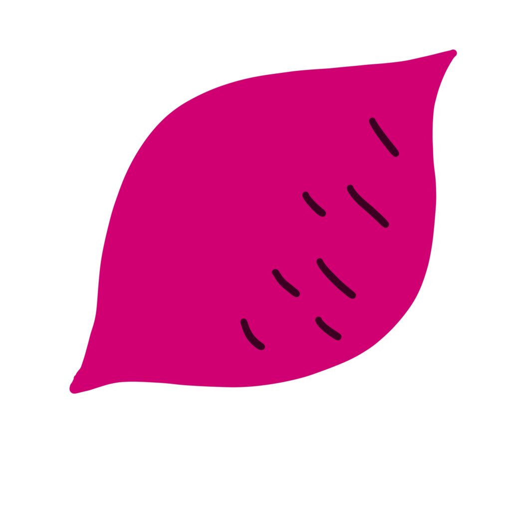 シンプルに描かれた1本のさつま