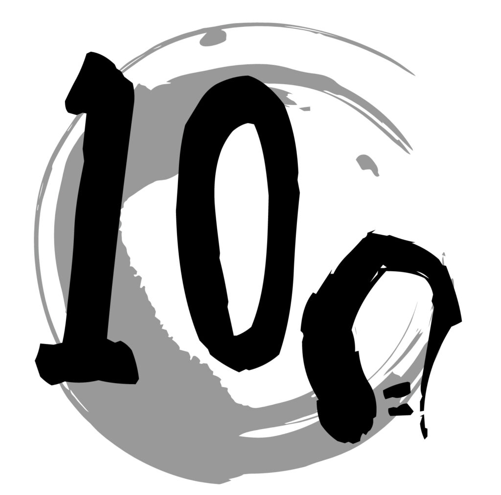 和風テイストの筆のあしらいがお