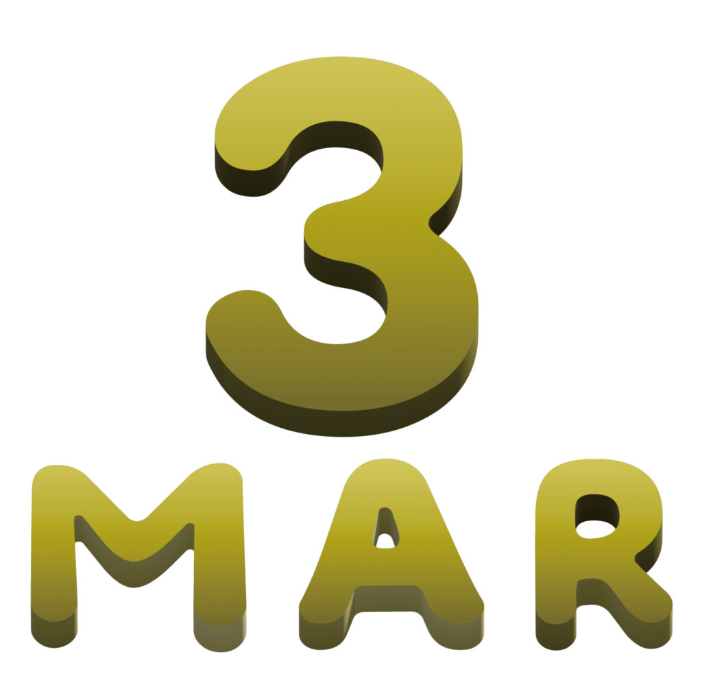 3月（March）の英語の略です。黄緑がかったゴールドのようなグラデーションで、春の訪れを感じさせる色合いです。無料ダウンロードできますのでよろしくお願いいたし