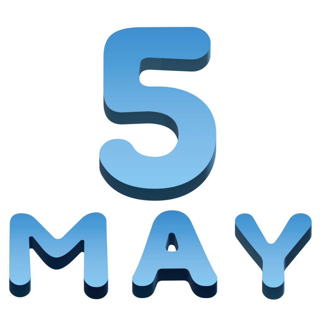5月（May）の英語の略です。涼しげなブルーのグラデーションが、春から初夏にかけてのさわやかな雰囲気にぴったりな素材です。 無料ダウンロードできますのでよろしく