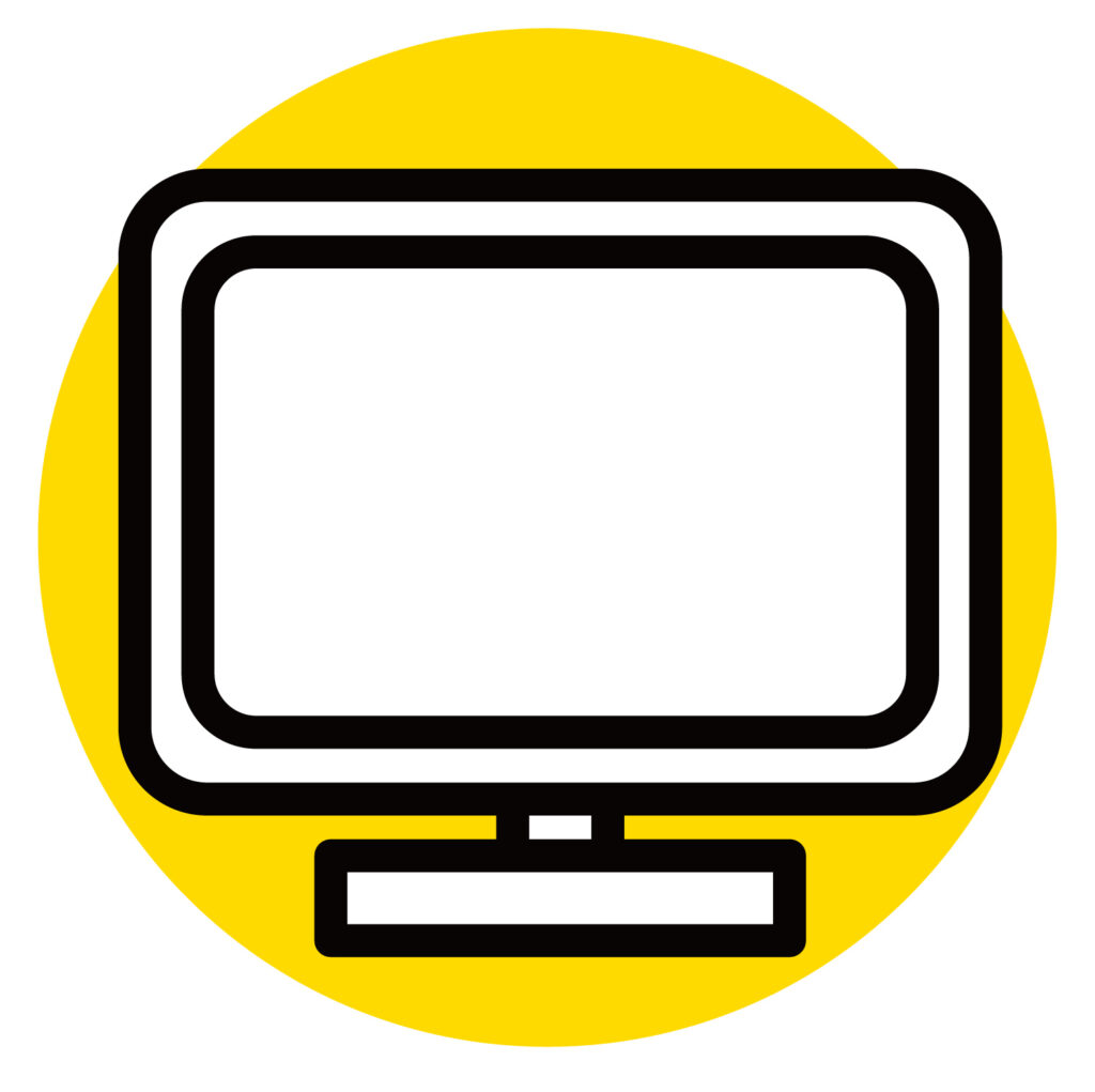 パソコンのアイコン素材です。 黒い線がはっきりわかりやすいイラストです。 ウェブやバナーやチラシにご利用いただけると嬉しいですのでよろしくお願い致します。 無料