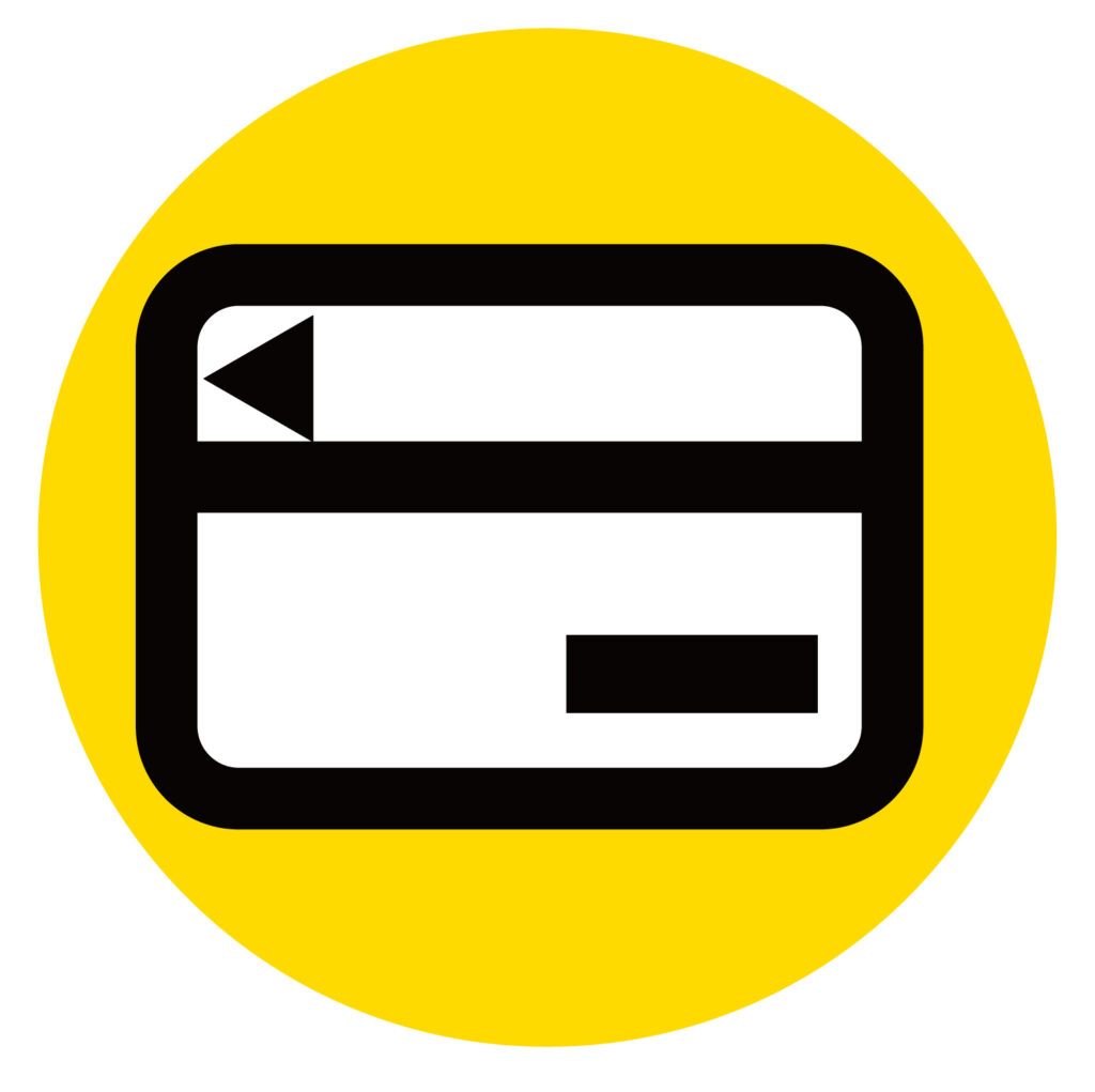 キャッシュカード・カード・クレジットカードなどのイメージアイコンとしてご利用可能なイラストです。シンプルな素材ですのでビジネス用としてご利用いただくのがピッタリ