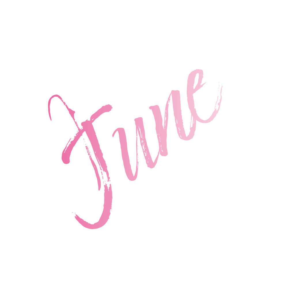 6月の英語Juneのきれいなグ