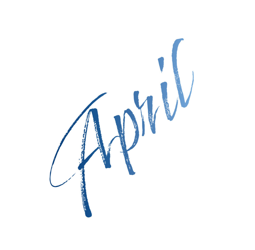 ４月の英語Aprilのきれいな