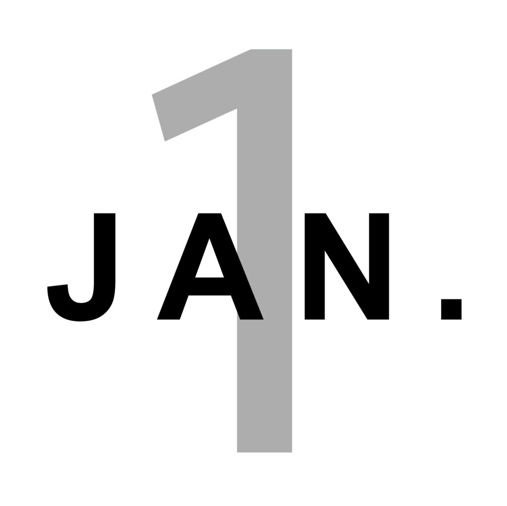 １月を表すおしゃれな月の表示ア