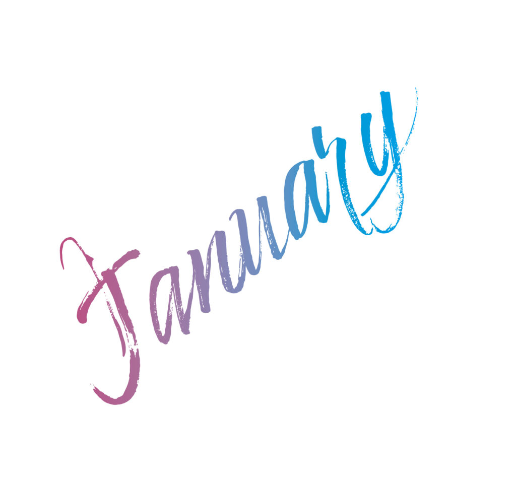 １月の英語Januaryのきれ