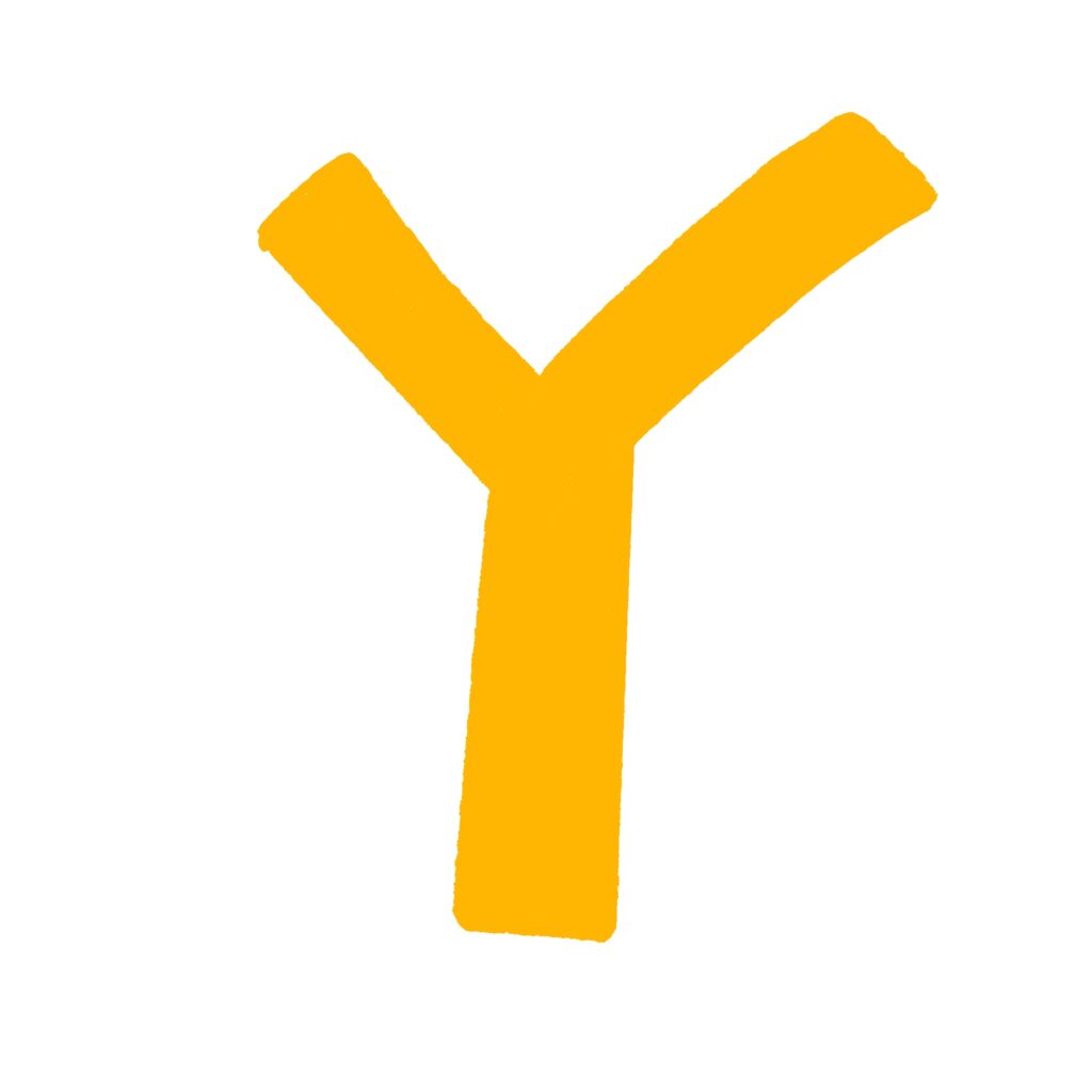 あたたかみのあるイエローで描か