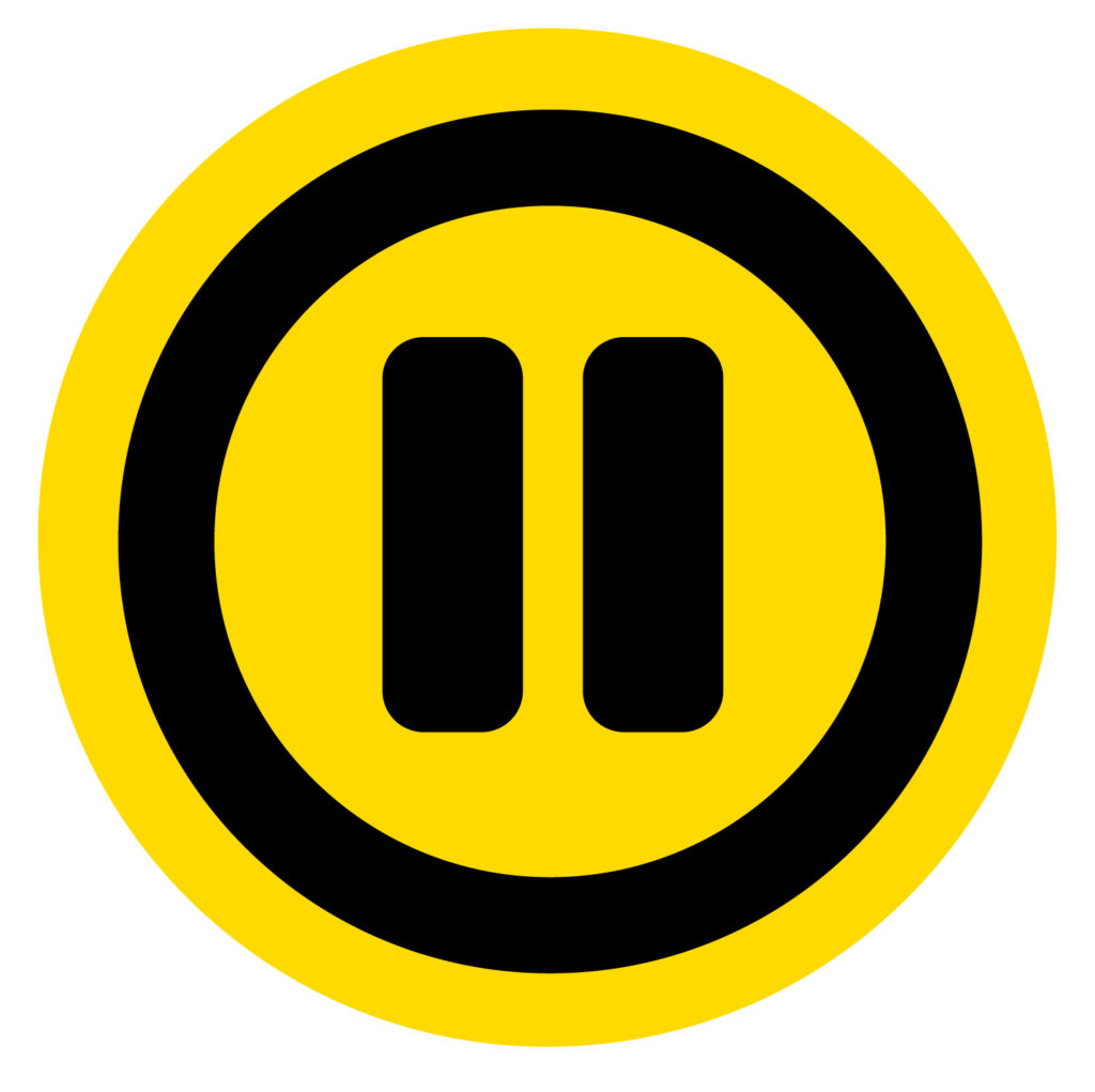 「一時停止」や「一時中断」を意