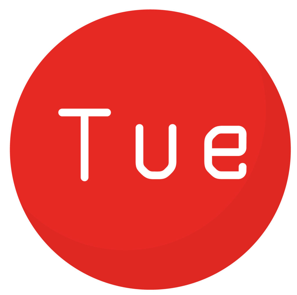 曜日「火曜日」をあらわす英語ア