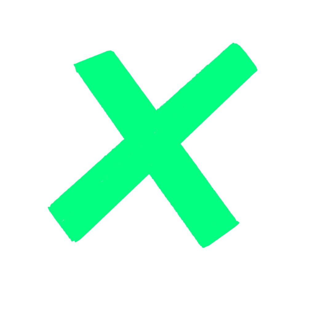 明るいライトグリーンで描かれた