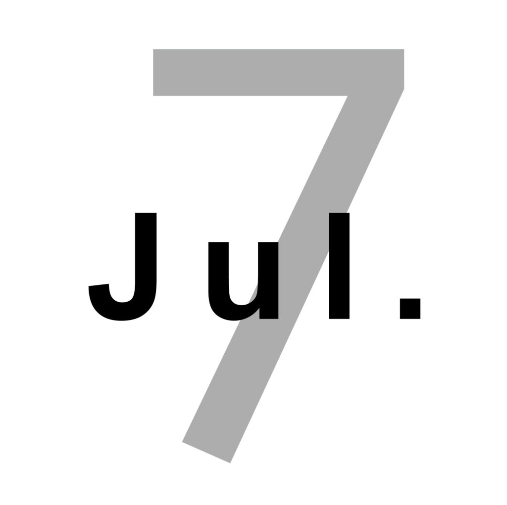 ７月を表すおしゃれな月の表示ア