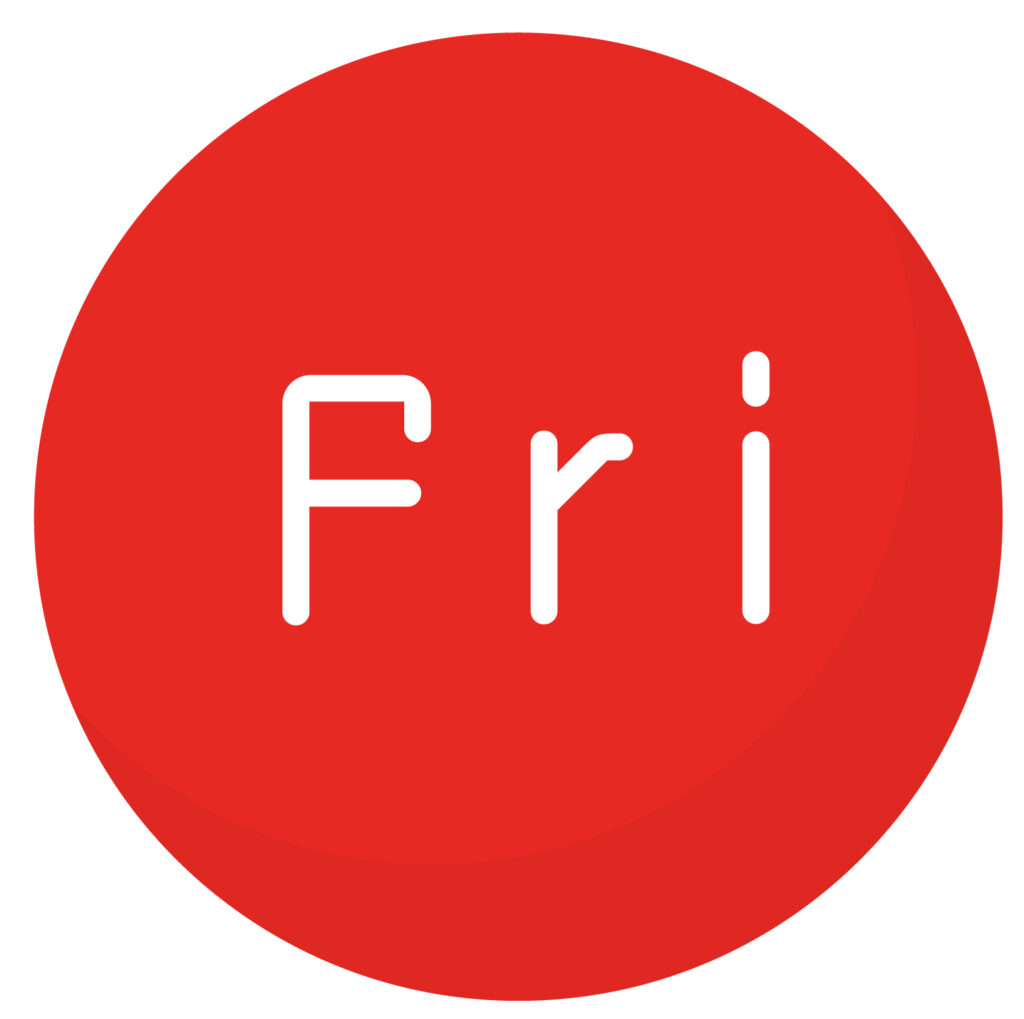 曜日「金曜日」をあらわす英語ア