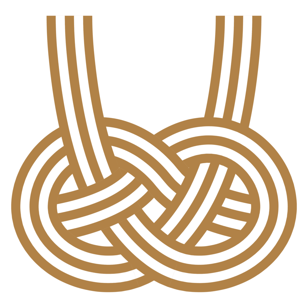 紅白の紐で結ばれた日本の伝統的