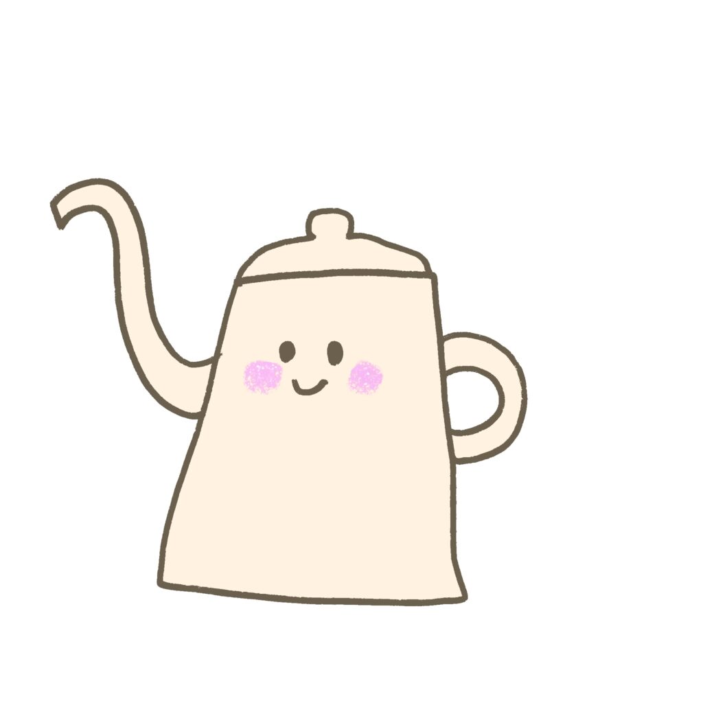 やさしい色合いで描いたポットの