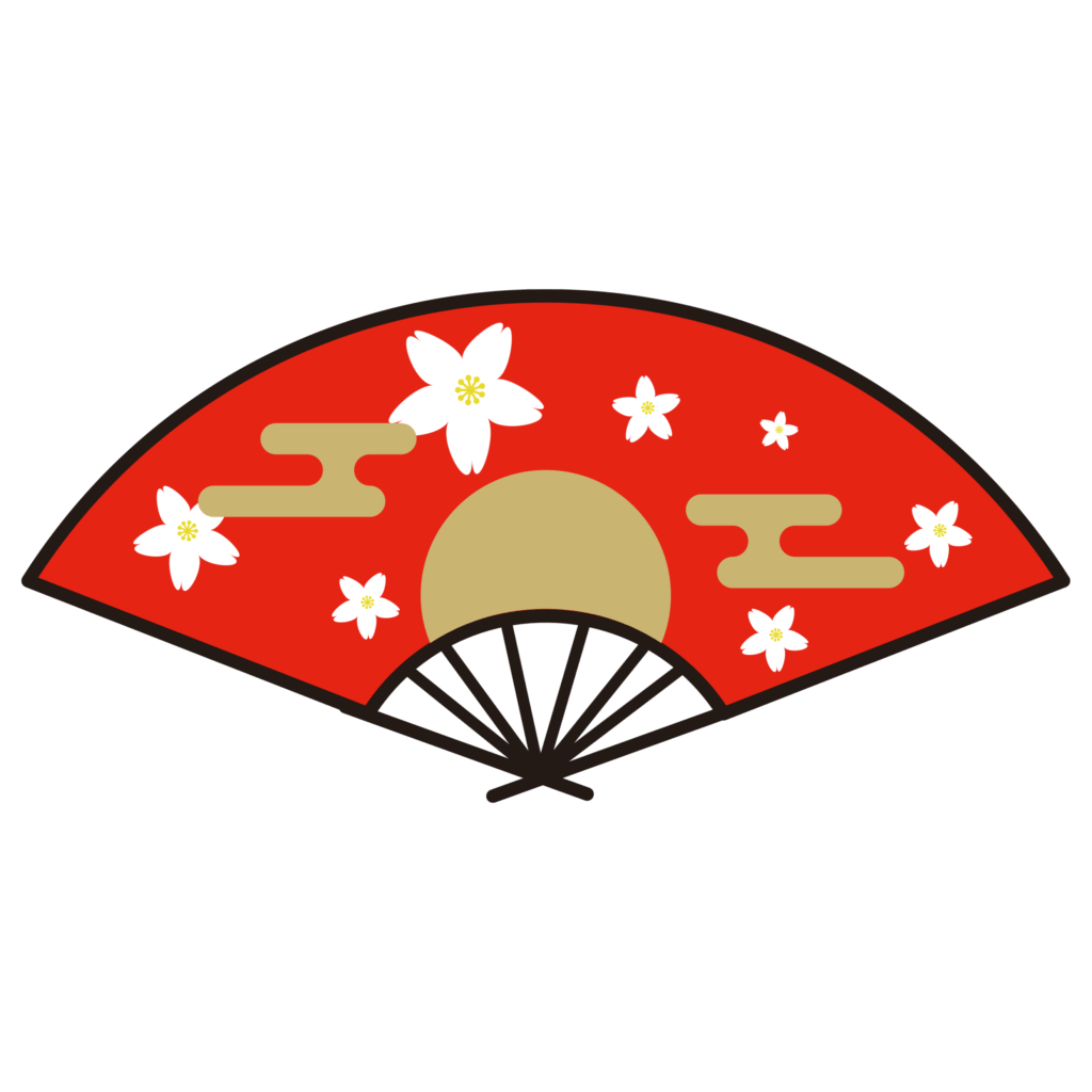 おめでたい赤と金色の背景に、梅