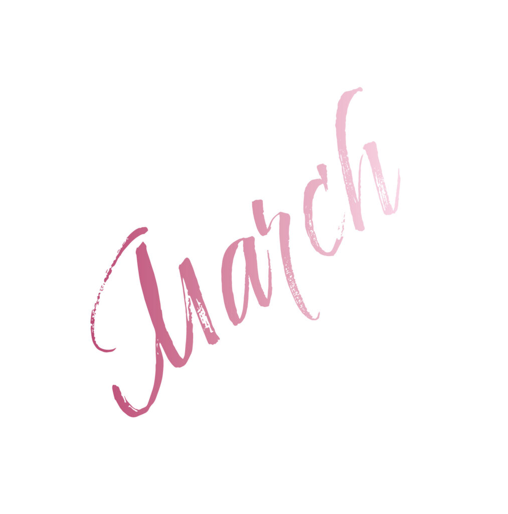 3月の英語Marchのきれいな