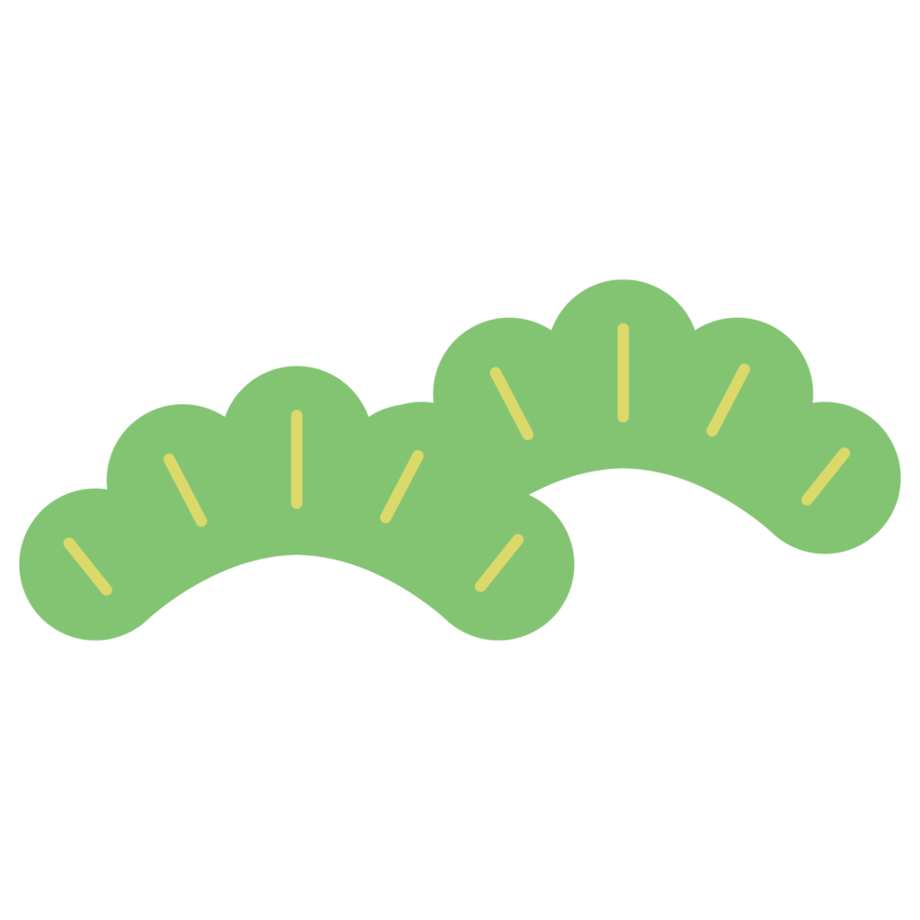常緑で長寿の象徴とされる松（ま