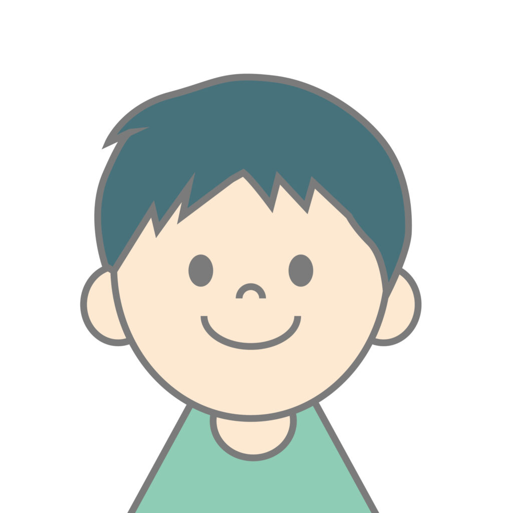 やさしいタッチで描いた男の子の