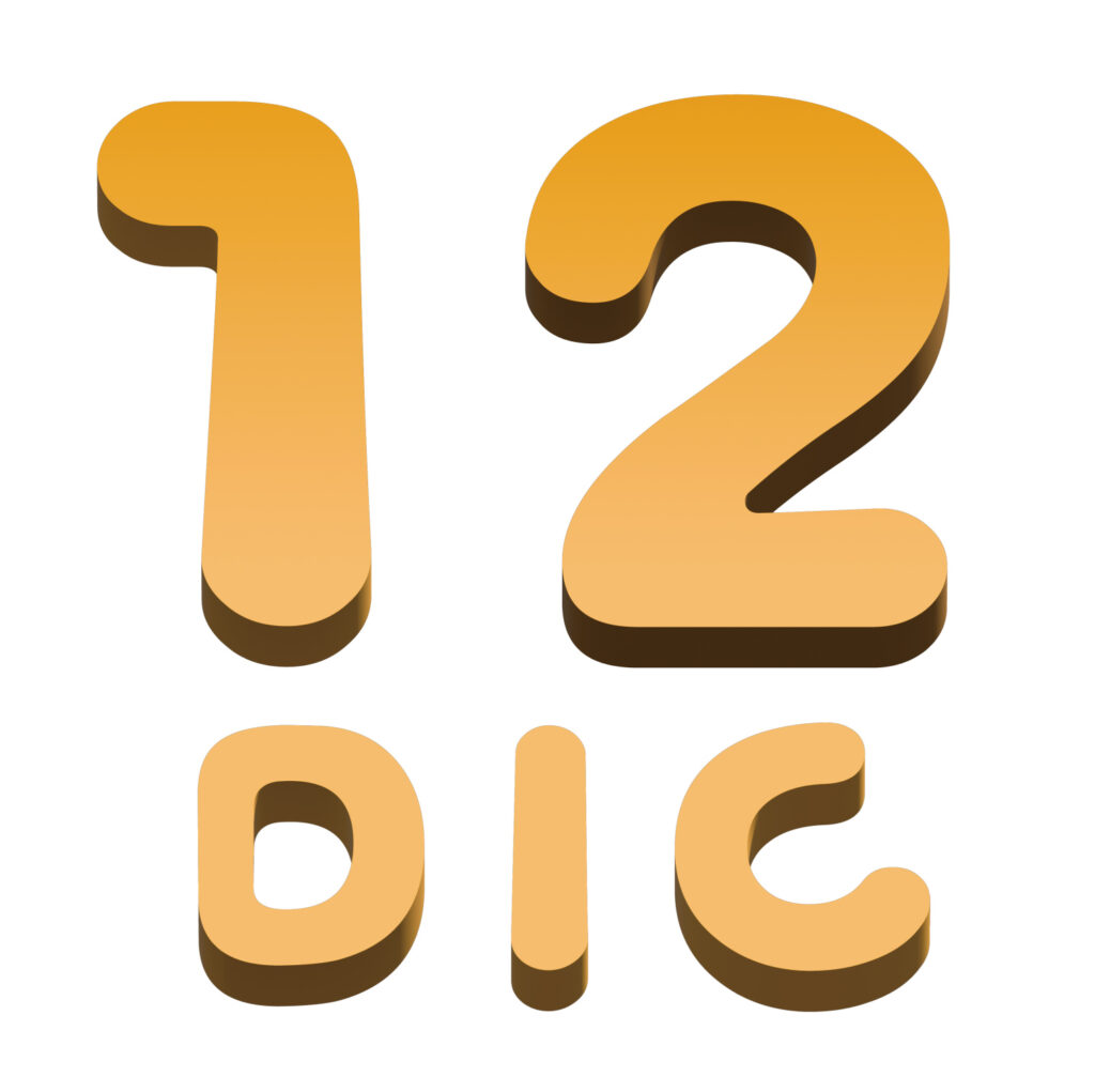12月のアイコン素材です。シンプルながらも使い勝手はとてもよいでしょう。 グラデーションが美しいカレンダーにつかえるアイコン素材です。 無料ですのでよろしくお願